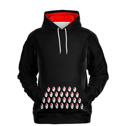 POPeART Black Hoody - AOP 5