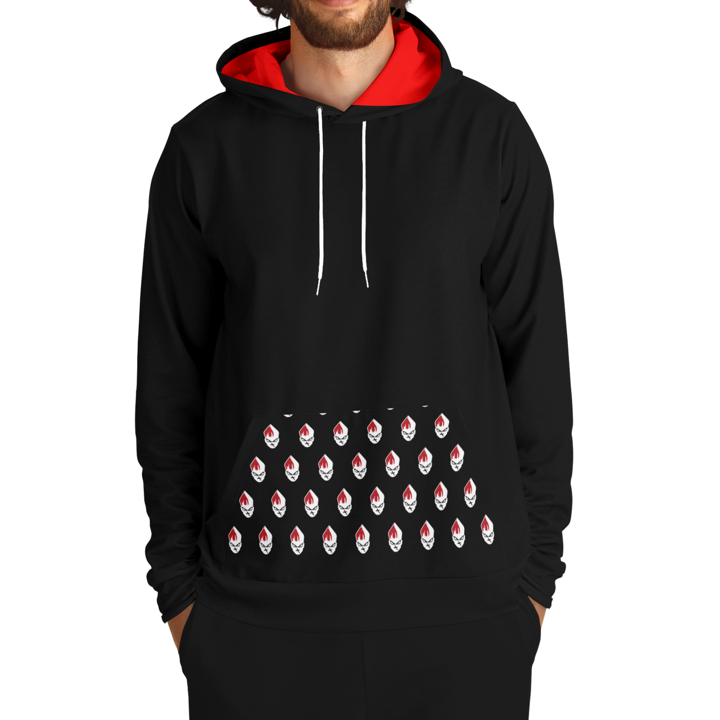 POPeART Black Hoody - AOP 2