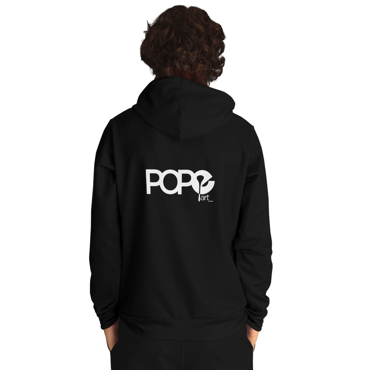 POPeART Black Hoody - AOP 4