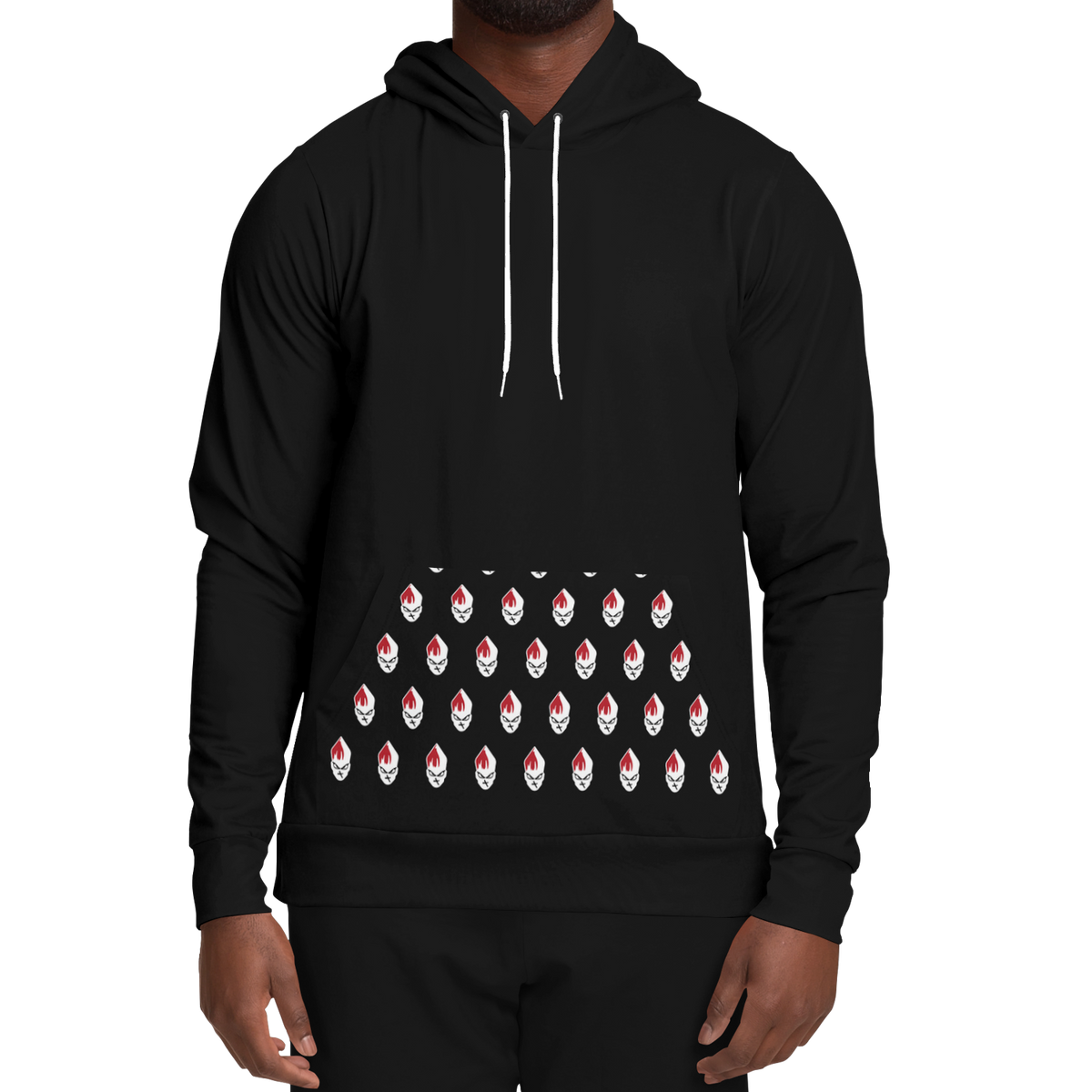POPeART Black Hoody - AOP 2