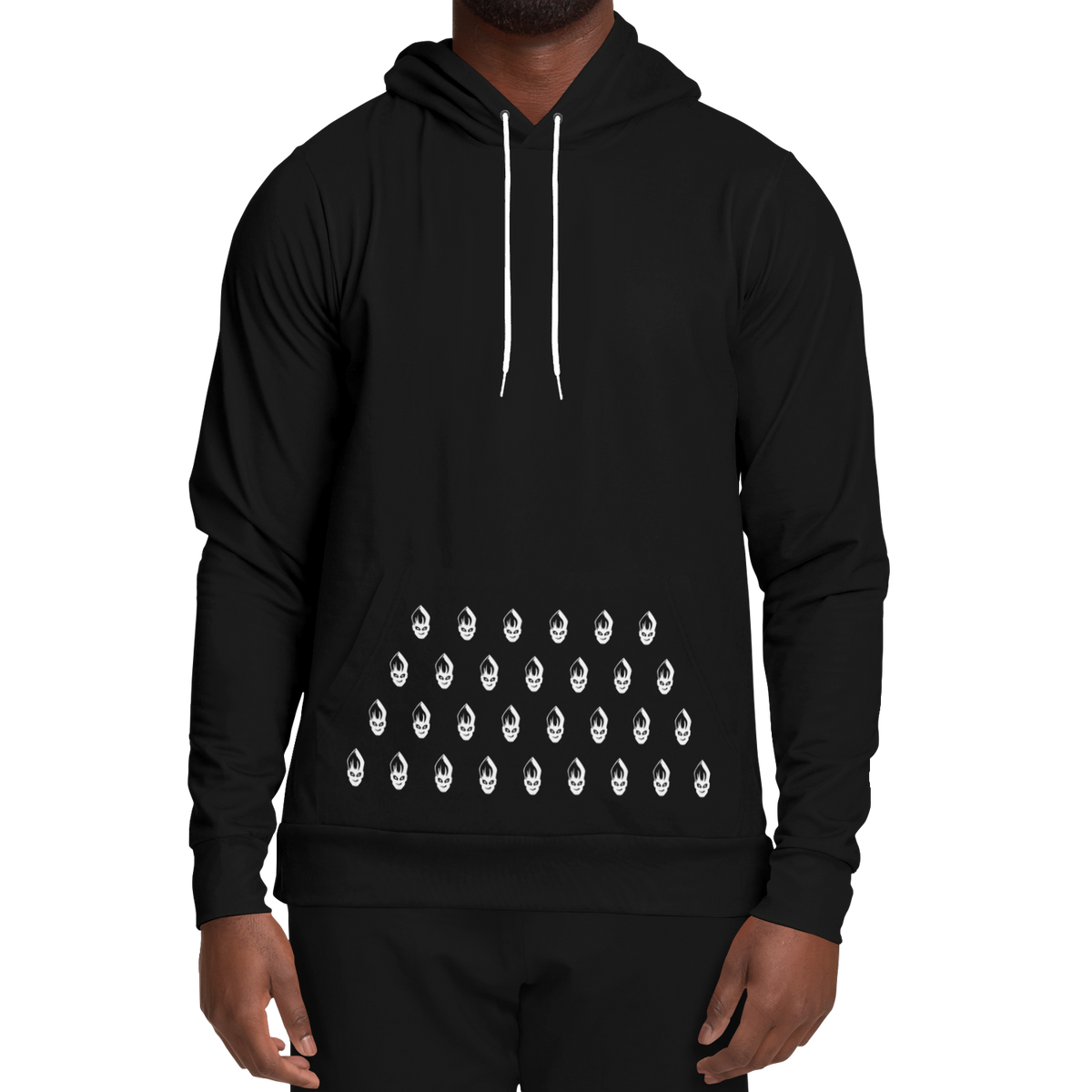 POPeART Black Hoody - AOP 3