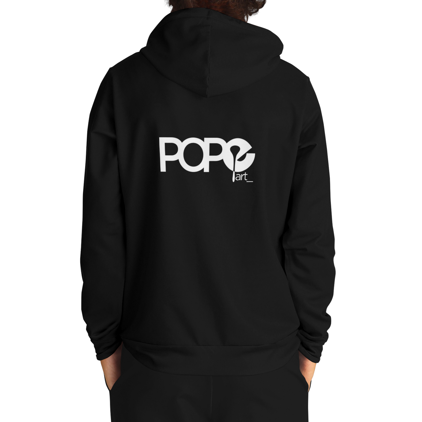POPeART Black Hoody - AOP 3