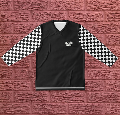 I'm Not Lost chequered flag sleeves jersey