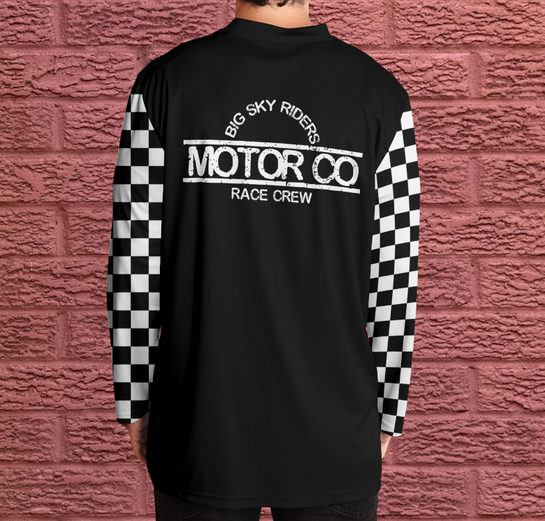 I'm Not Lost chequered flag sleeves jersey