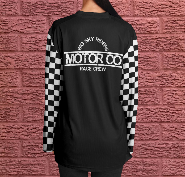 I'm Not Lost chequered flag sleeves jersey